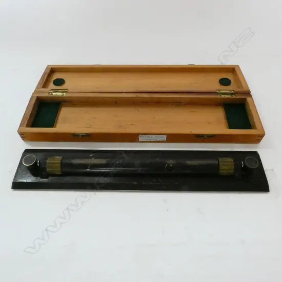 12" BRASS PARALLEL ROLLING RULE BY W. HARLING LTD, LONDON, IN BOX